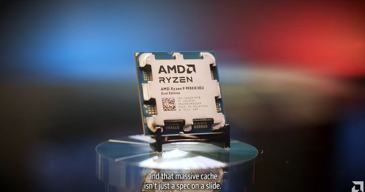 AMD Ryzen 9 9950X3D2 Dual Edition震撼亮相：雙3D快取狂飆208MB，專業效能躍升13%