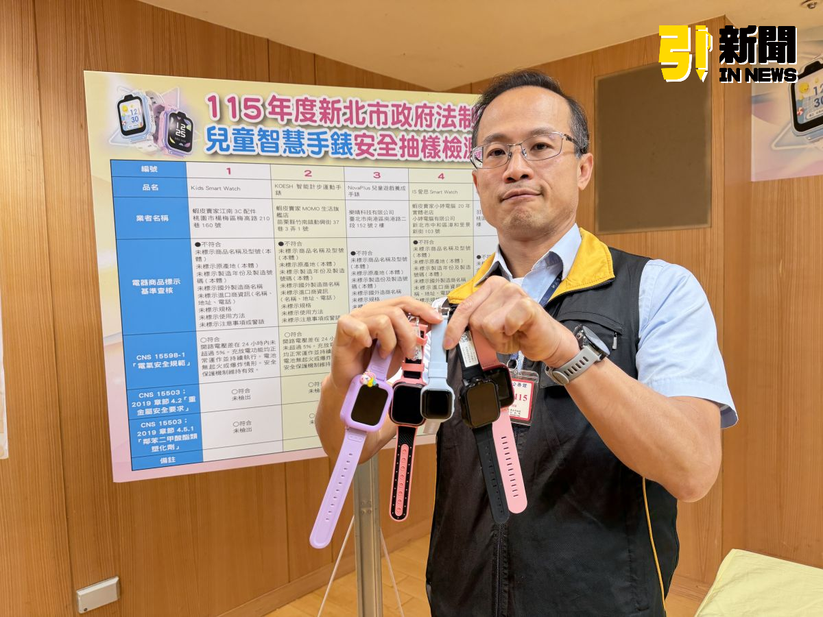 兒童智慧手錶安全檢測出爐！5款全數標示不合格遭下架